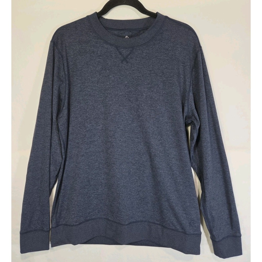 Rhoback Pace Performance Crew Shirt Mens LRG Fleet Navy Long Sleeve Pullover